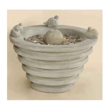 Ring Bird Outdoor Cast Stone Garden Fountain Fountain Tuscan